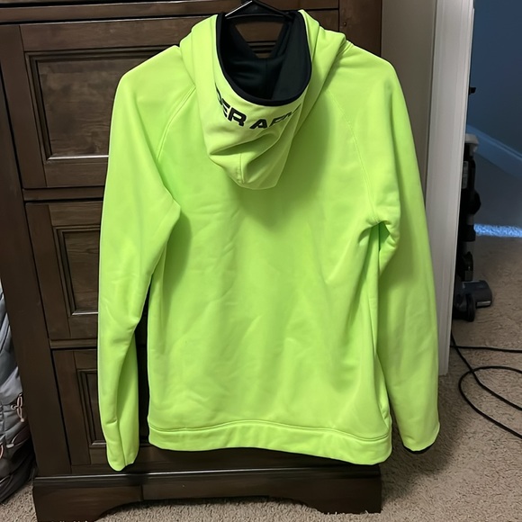 Under Armour hoodie size youth XL. Neon green and black. - Picture 3 of 6